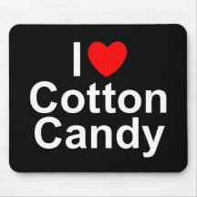 I Love (Heart) Cotton Candy Mouse Pads