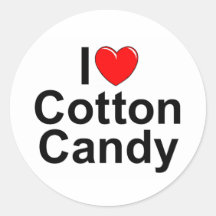 I Love (Heart) Cotton Candy Sticker