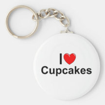 I Love (Heart) Cupcakes Key Chains