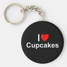 I Love (Heart) Cupcakes Key Chains
