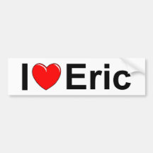 I Love (Heart) Eric Bumper Sticker