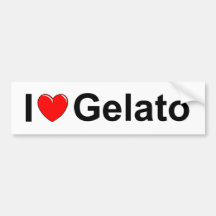 I Love (Heart) Gelato Bumper Sticker