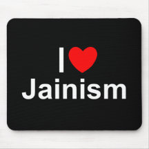 I Love (Heart) Jainism Mousepads