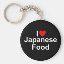 I Love (Heart) Japanese Food Key Chains