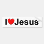 I Love (Heart) Jesus Bumper Stickers