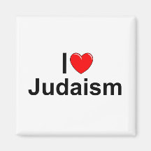I Love (Heart) Judaism Refrigerator Magnets