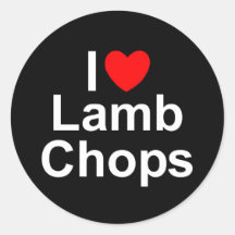 I Love (Heart) Lamb Chops Sticker