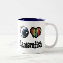 I Love (Heart) Lanternfish Mugs