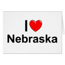 I Love (Heart) Nebraska Greeting Card