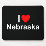 I Love (Heart) Nebraska Mousepad