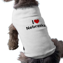I Love (Heart) Nebraska Pet Tee