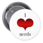 I Love (Heart) Nerds Button
