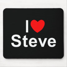 I Love (Heart) Steve Mouse Pad