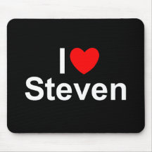 I Love (Heart) Steven Mousepad