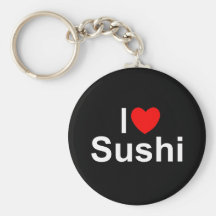 I Love (Heart) Sushi Key Chains