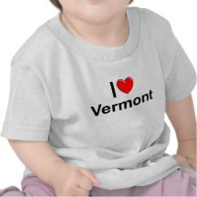 I Love (Heart) Vermont Tshirts