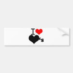 I love hearts bumper stickers