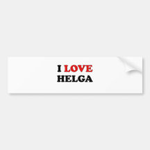 I Love Helga Bumper Sticker