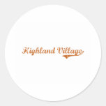 I Love Highland Village Texas Round Stickers