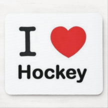I love Hockey Mouse Pad