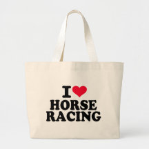 I love Horse racing Canvas Bag