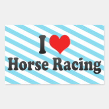 I love Horse Racing Stickers