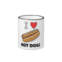 I Love Hot Dogs Coffee Mug