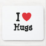 I love Hugs heart custom personalized Mouse Pads