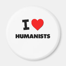I Love Humanists Refrigerator Magnets
