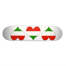 I Love Hungary Skate Deck