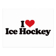 I Love Ice Hockey Postcards