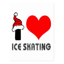 I Love Ice Skating Design Postcard