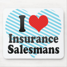 I Love Insurance Salesmans Mouse Pads