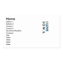 I Love Iowa Design Business Card Template