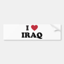 I Love Iraq Bumper Sticker