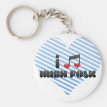 I Love Irish Folk Keychains