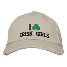 I Love Irish Girls Embroidered Hat
