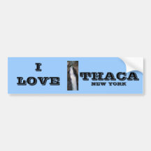 I LOVE ITHACA NEW YORK bumper sticker