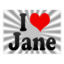 I love Jane Postcard