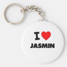 I Love Jasmin Key Chains