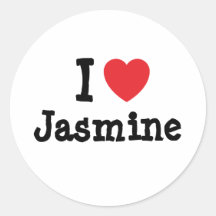 I love Jasmine heart T-Shirt Stickers