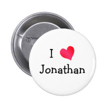 I Love Jonathan Buttons