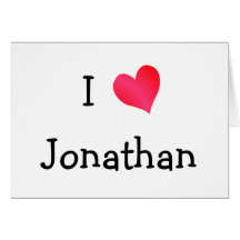 I Love Jonathan Card