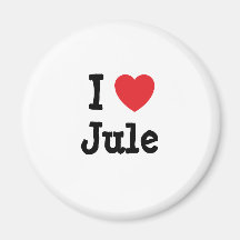 I love Jule heart T-Shirt Refrigerator Magnet