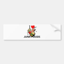 I Love Junk Foods Bumper Sticker