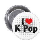 I Love K Pop Pinback Buttons