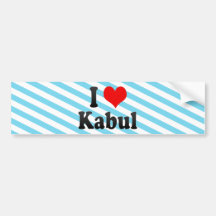 I Love Kabul, Afghanistan Bumper Stickers