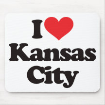 I Love Kansas City Mouse Pads