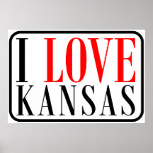 I love Kansas Design Posters