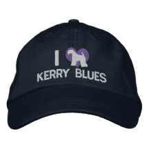 I Love Kerry Blues Embroidered Hat (Blue)